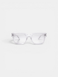 TRENTADUE P2 in clear crystal acetate with clear lenses, front view