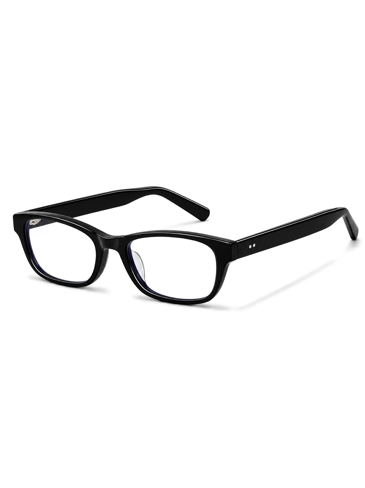 BRITTANY BRITTANY P5 soft rectangle frame in slim black acetate, product view