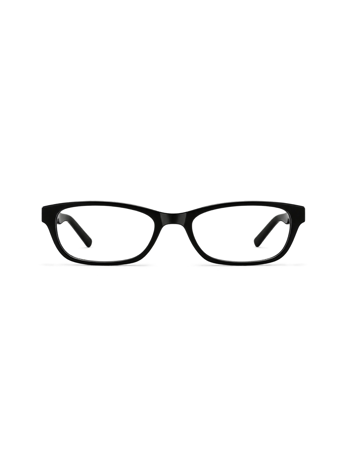 BRITTANY BRITTANY P5 soft rectangle sunglasses in black acetate, front view