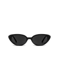 BRITTANY BRITTANY P2 cat-eye sunglasses in black acetate with dark lenses, front view