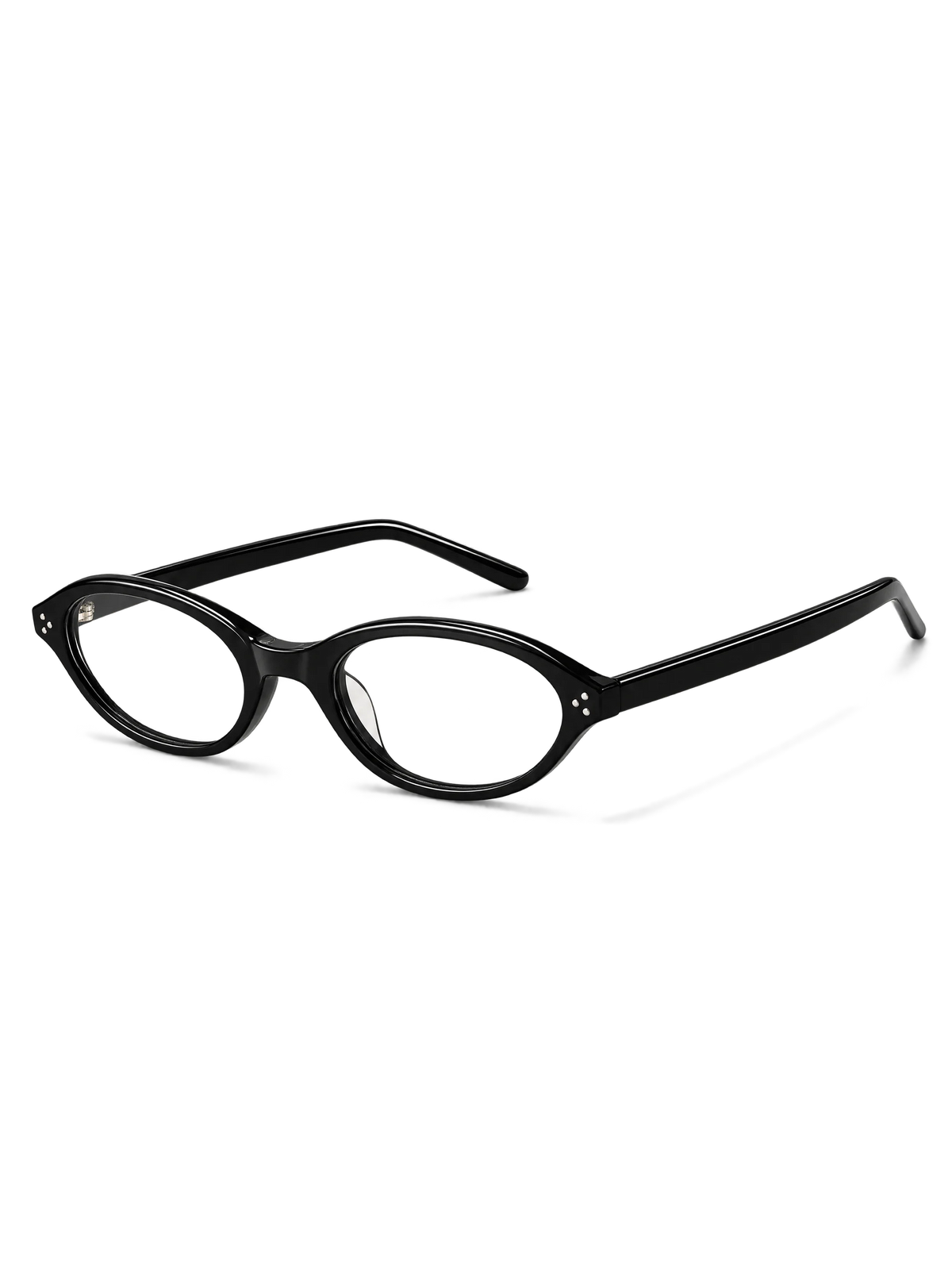 BRITTANY BRITTANY P4 narrow oval frame with outer rim rivet detail, product view